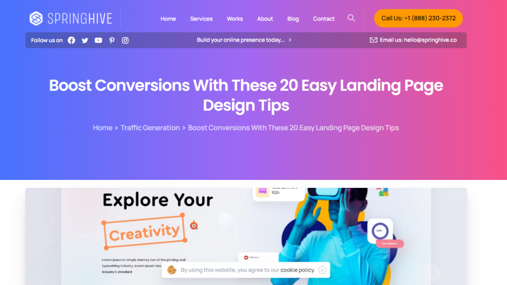  Landing Page Above the Fold